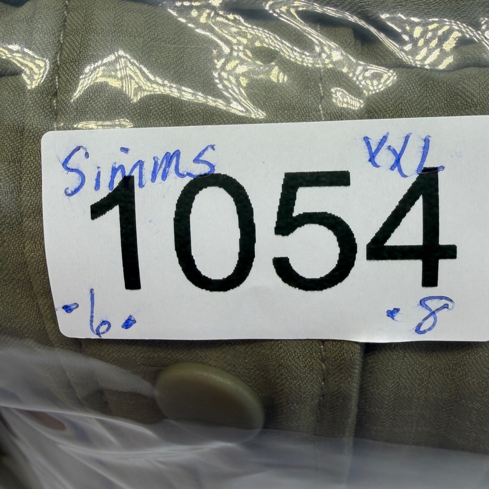 Simms Fishing Shirt XXL Ripstop Long Sleeve Green Mens Snap Utility Outdoor Top - Picture 8 of 13